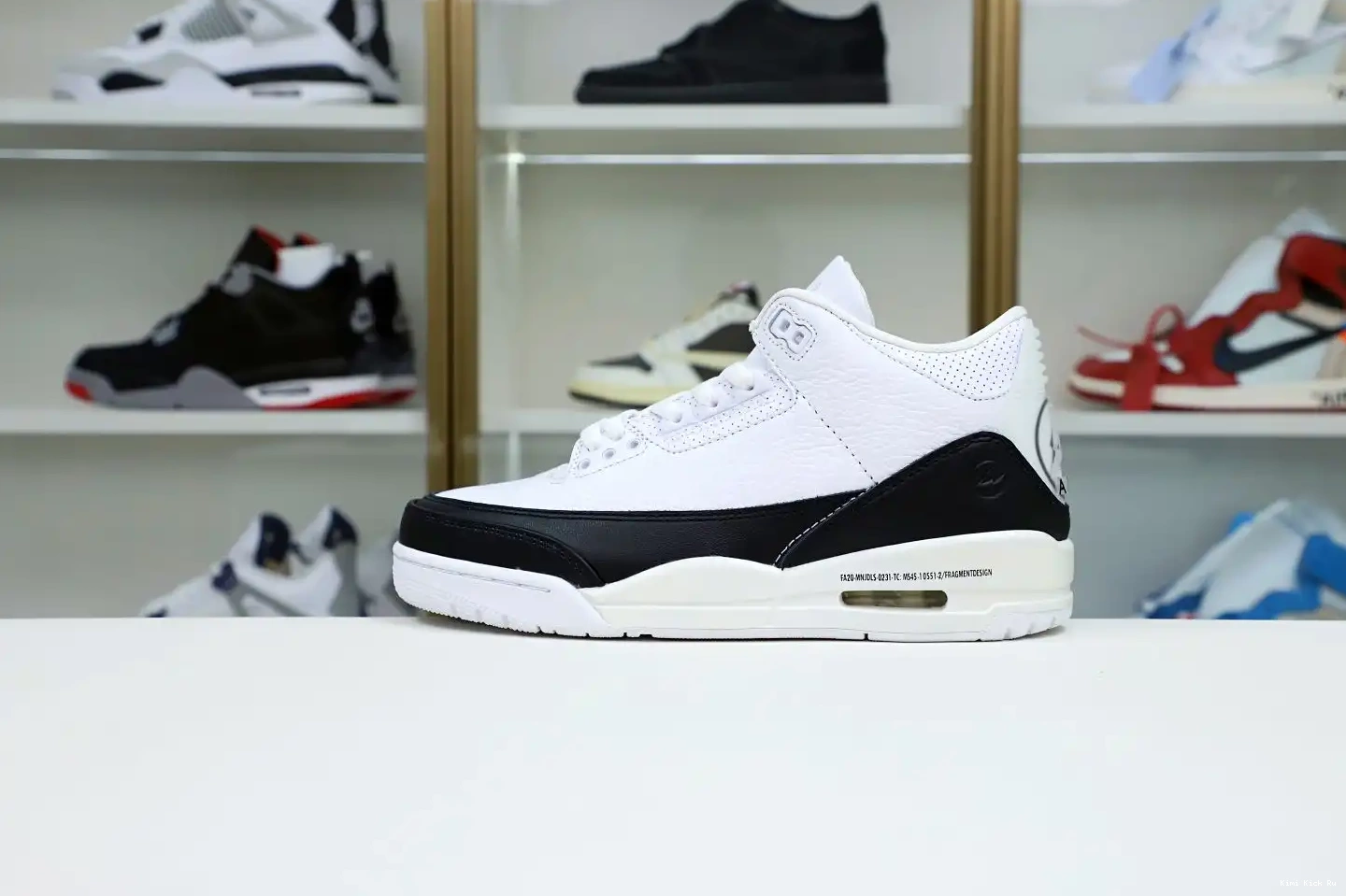 'WHITE' Kimikick RETRO DESIGN X FRAGMENT 3 AIR JORDAN SP 0708